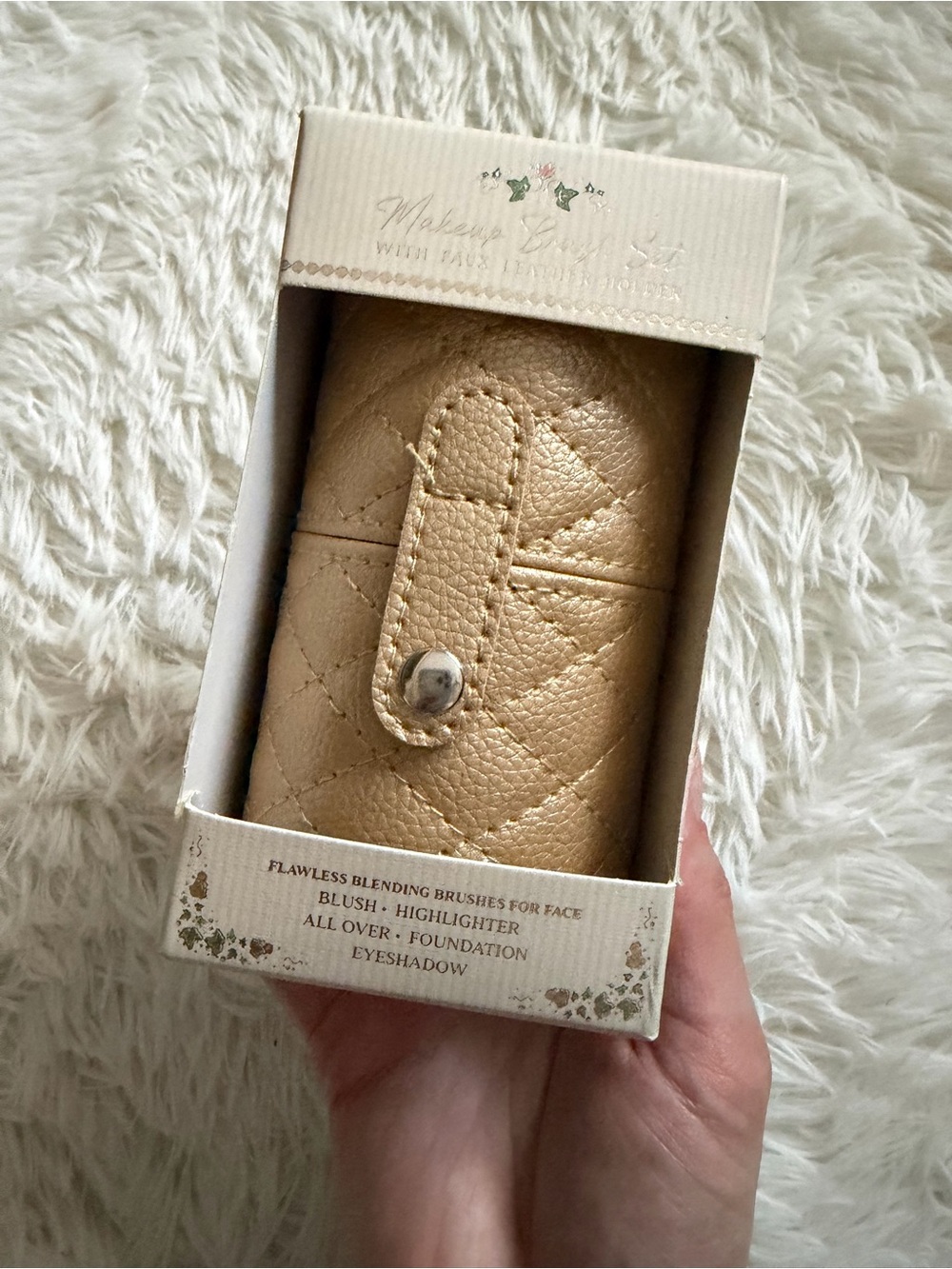 Quilted Gold Travel Brush Set (5 pc)